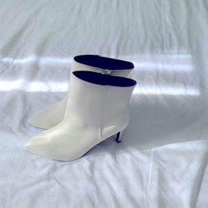 Brand new (wide fit) White ankle booties